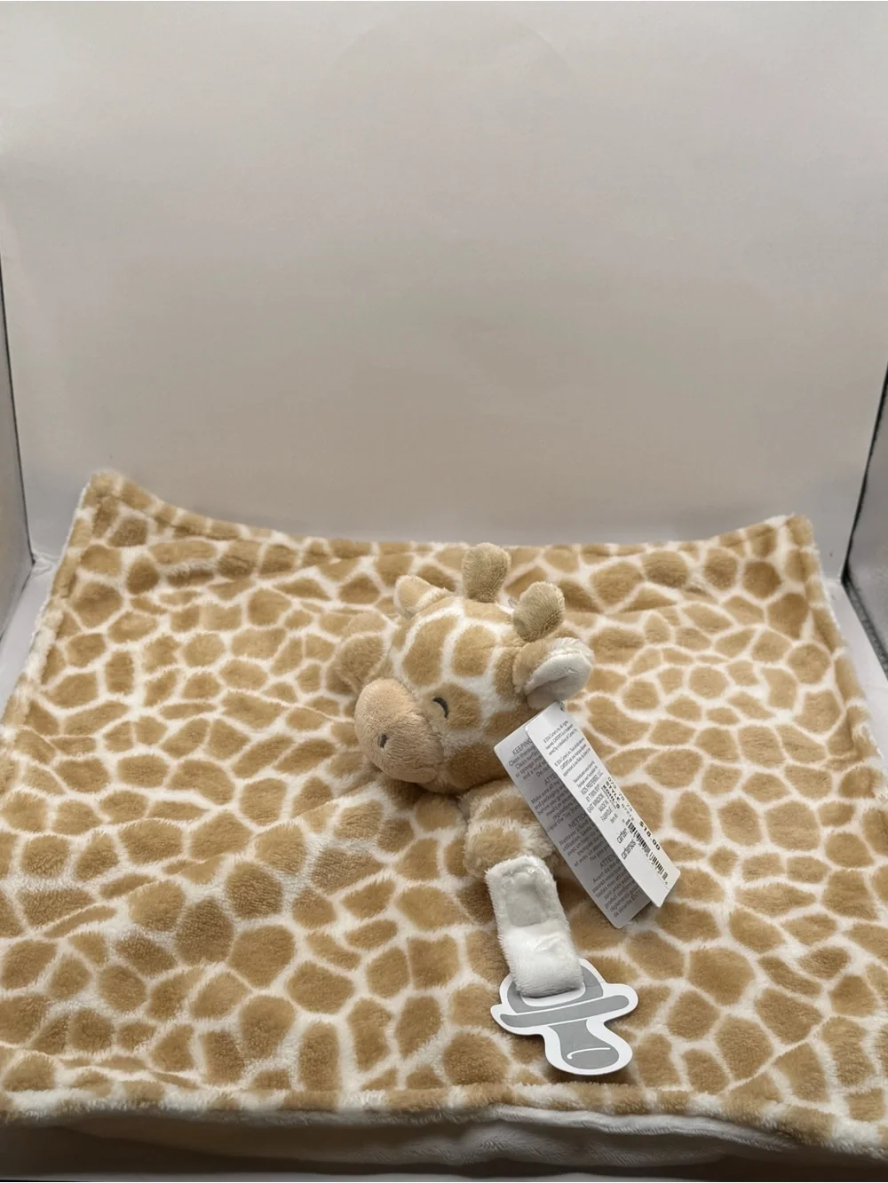 NWT Carters Giraffe Lovey Stuffed Animal Plush Soother Blanket Pacifier Holder